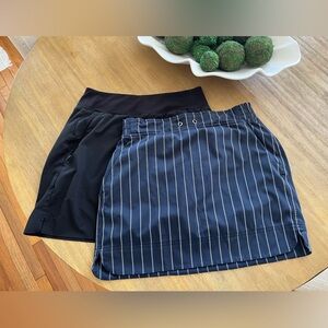 Athleta Tennis Athletic Skirt Bundle Navy Stripe & Black Size S